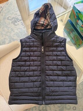 Burberry Beige Plaid Lined Jacket
